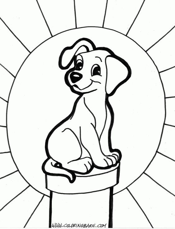 50 top idées de coloriages chiens à imprimer 18