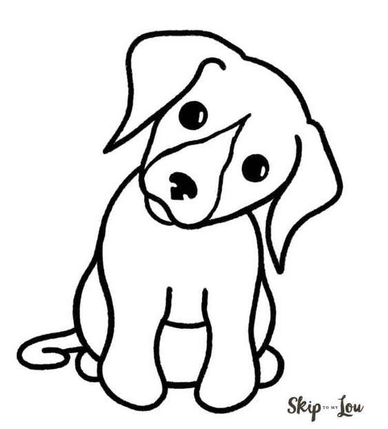50 top idées de coloriages chiens à imprimer 23