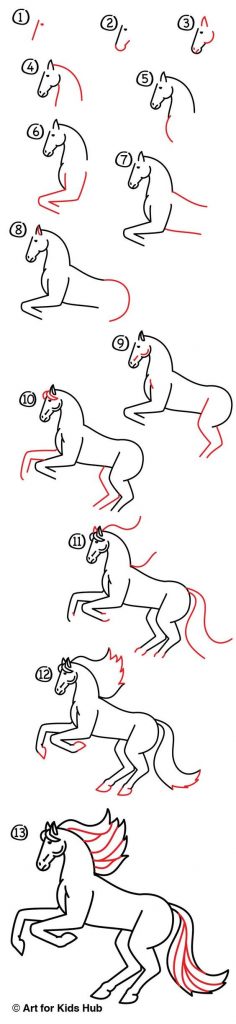 63 idées de dessins de cheval : pour apprendre à dessiner des chevaux 14 63 idées de dessins de cheval : pour apprendre à dessiner des chevaux 14