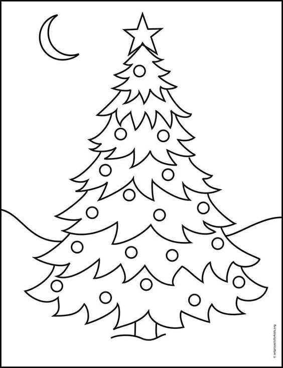 37 top idées de dessins de sapin de Noël 12 37 top idées de dessins de sapin de Noël 12