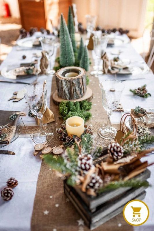 28 Décorations de tables de Noël naturelles à faire soi-même 5 28 Décorations de tables de Noël naturelles à faire soi-même 5