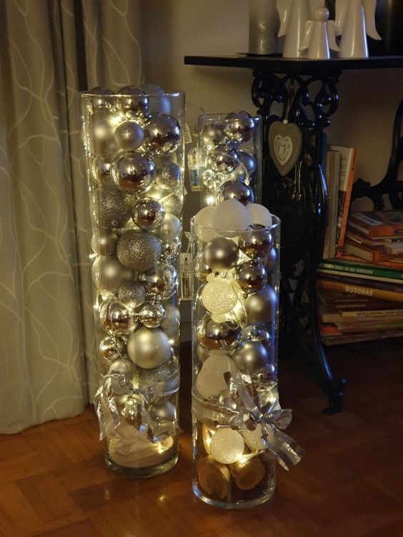 30 Décorations de Noël à faire soi-même avec un vase 2