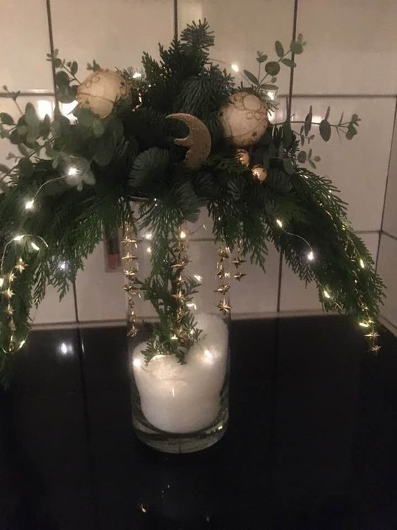 30 Décorations de Noël à faire soi-même avec un vase 9