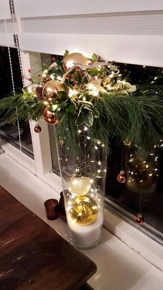 30 Décorations de Noël à faire soi-même avec un vase 12