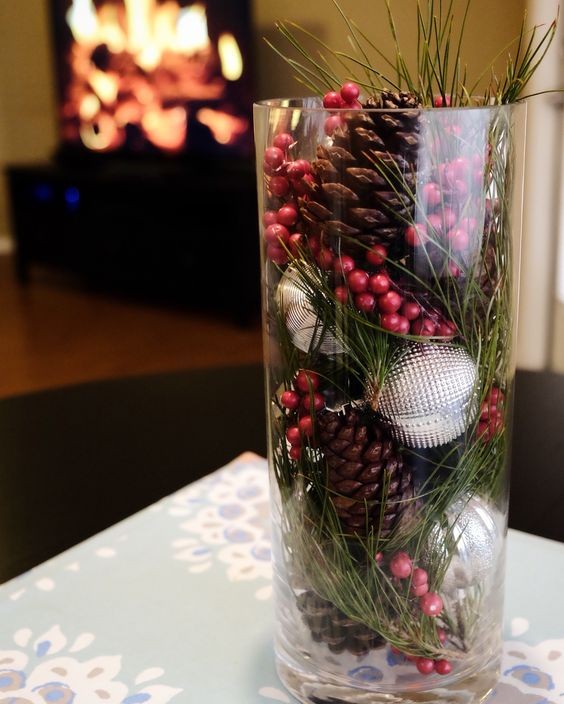 30 Décorations de Noël à faire soi-même avec un vase 14