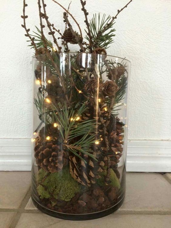 30 Décorations de Noël à faire soi-même avec un vase 16