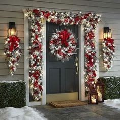 24 Décorations de portes de Noël magnifiques et simples à faire 22 24 Décorations de portes de Noël magnifiques et simples à faire 22