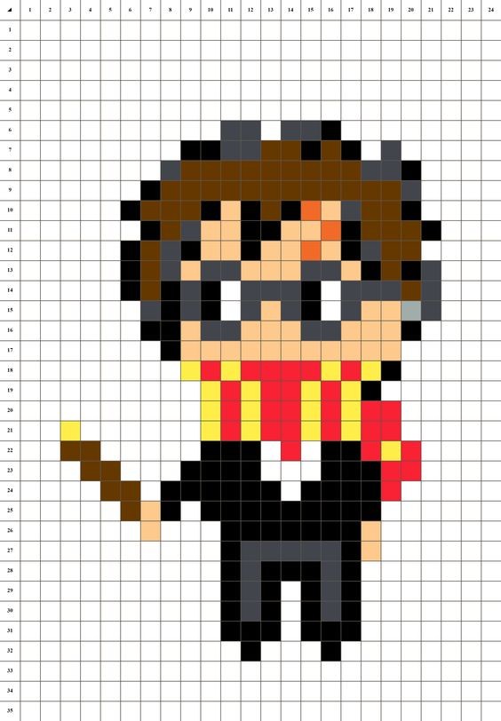 60 top idées de pixel art Harry Potter 19 60 top idées de pixel art Harry Potter 19
