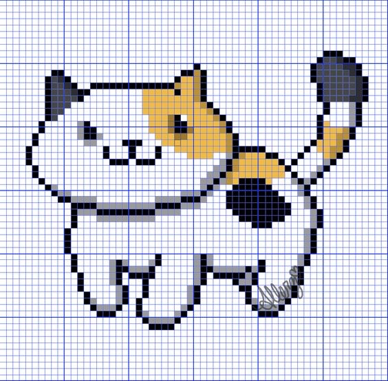 42 top idées de pixel art chat 13 42 top idées de pixel art chat 13