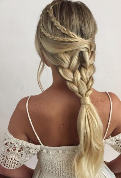 20 idées de coiffures de mariage avec tresses 9
