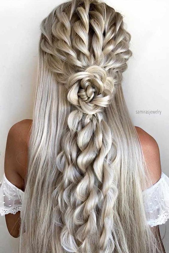 20 idées de coiffures de mariage avec tresses 1