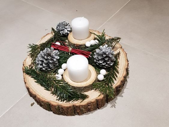 27 Décos de Noel avec des disques de bois et des galets 6 27 Décos de Noel avec des disques de bois et des galets 6