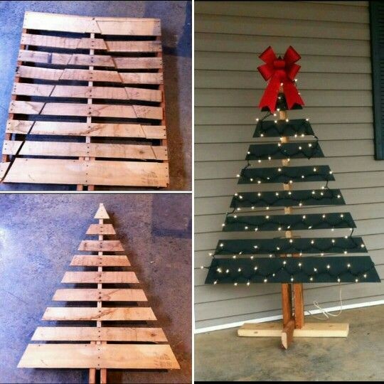 23 arbres de Noël en palettes qui sont si faciles à faire 11 23 arbres de Noël en palettes qui sont si faciles à faire 11