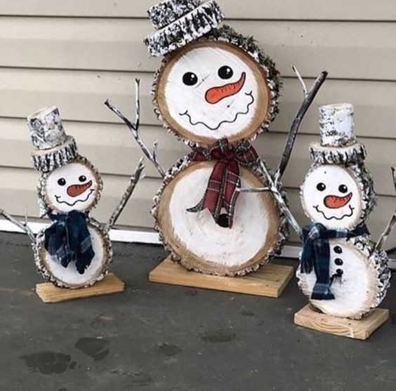 27 décorations de Noël avec des disques de bois 1 27 décorations de Noël avec des disques de bois 1