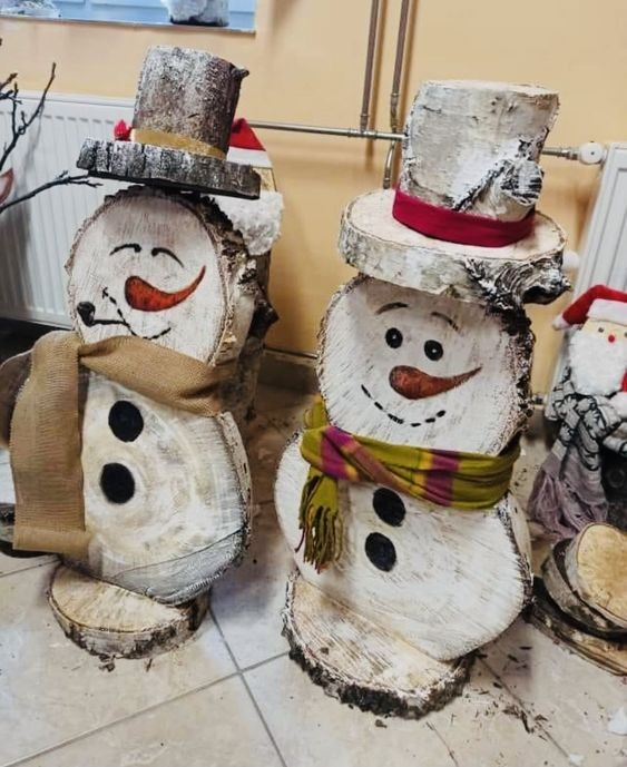 27 décorations de Noël avec des disques de bois 8 27 décorations de Noël avec des disques de bois 8