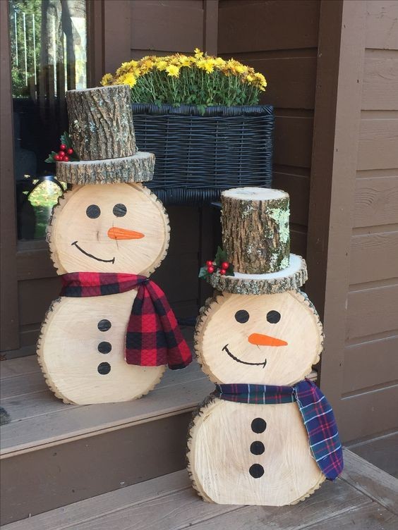 27 décorations de Noël avec des disques de bois 9 27 décorations de Noël avec des disques de bois 9