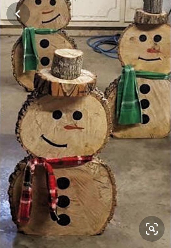 27 décorations de Noël avec des disques de bois 13