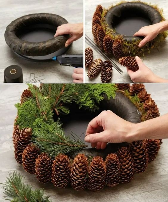 17 Décorations de Noël avec des pommes de pins 11 17 Décorations de Noël avec des pommes de pins 11