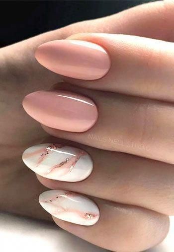 36 nails art d'ongles nudes pour mélanger votre manucure de base 29