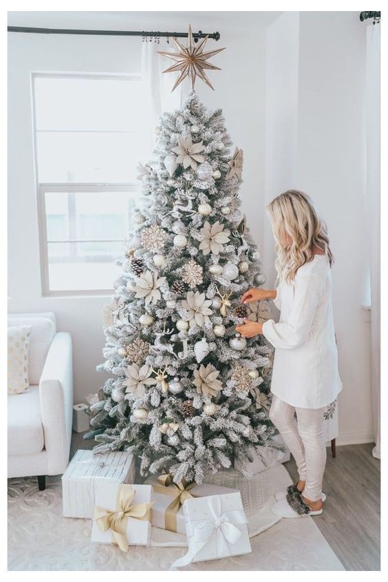 38 top idées de sapins de Noël artificiels décorés 5