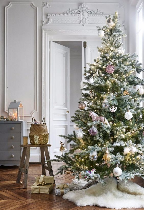 38 top idées de sapins de Noël artificiels décorés 7