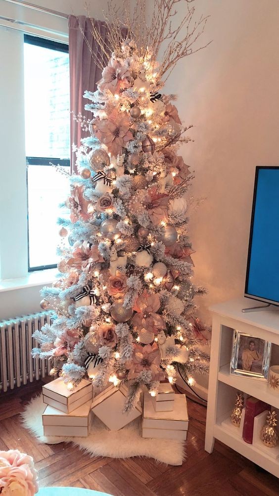 38 top idées de sapins de Noël artificiels décorés 13