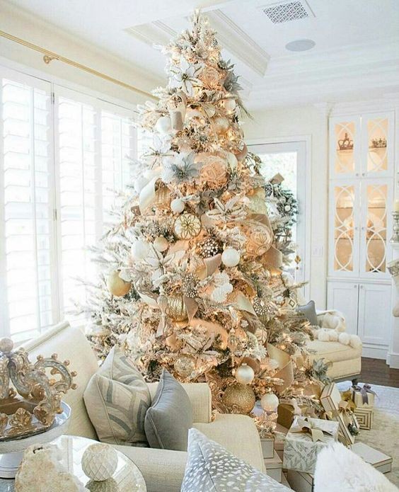 38 top idées de sapins de Noël artificiels décorés 25