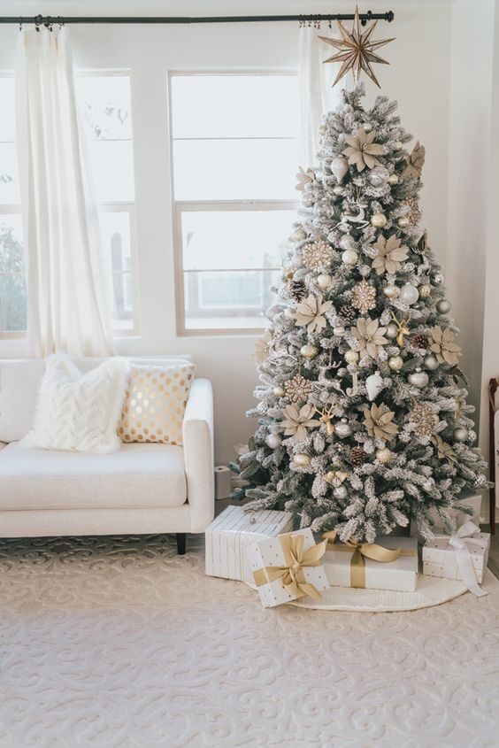 38 top idées de sapins de Noël artificiels décorés 33