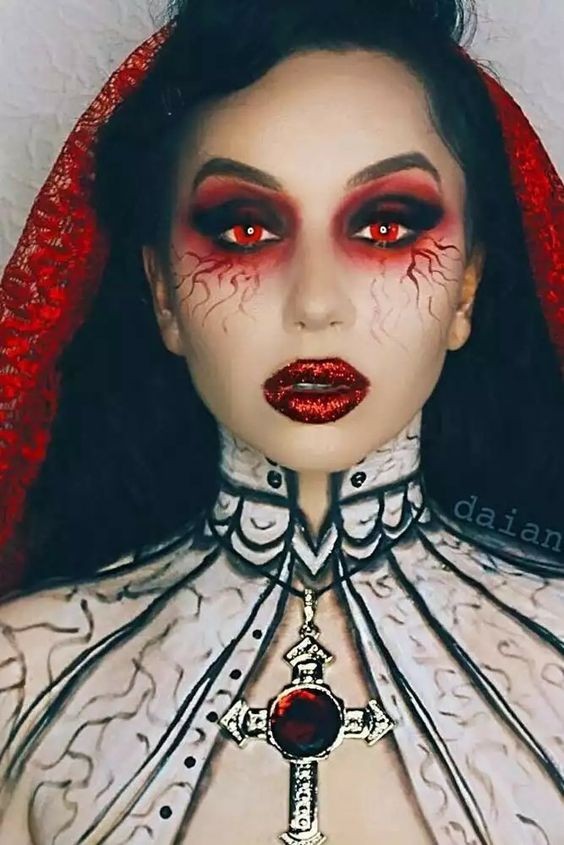 28 idées de maquillages vampire pour halloween 17