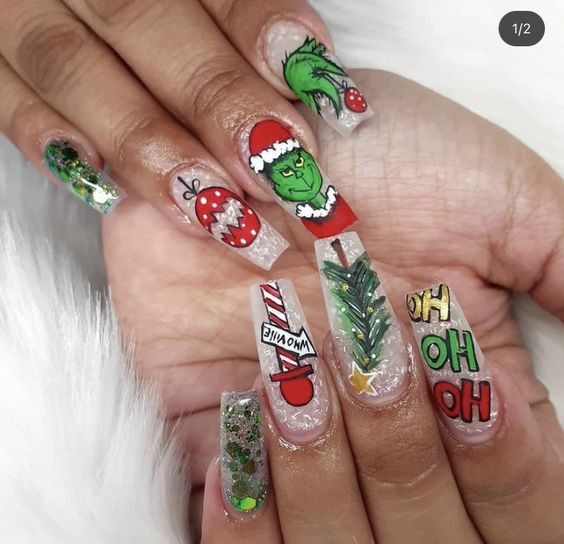 55 Nails art de Noël pour déballer vos cadeaux en beauté 10
