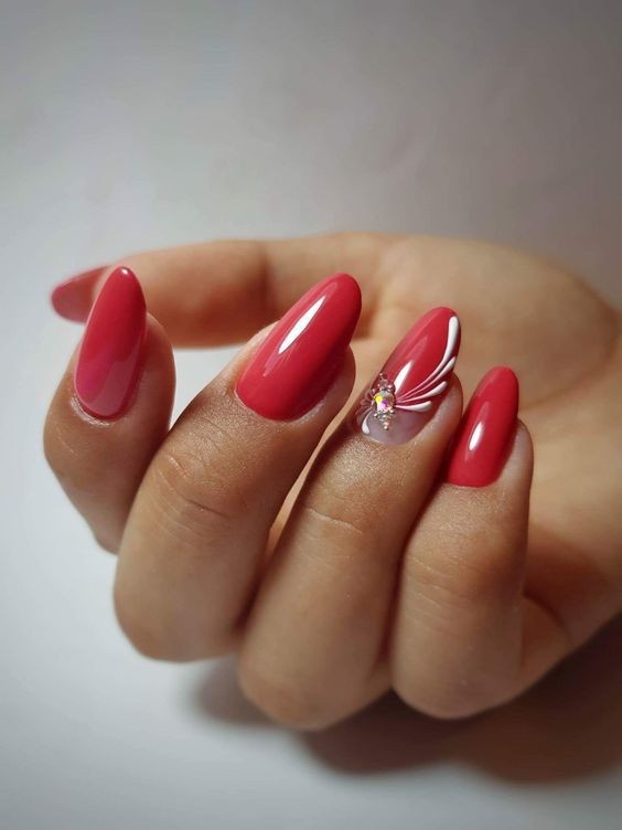 44 top idées d'ongles rouges canons à porter 9