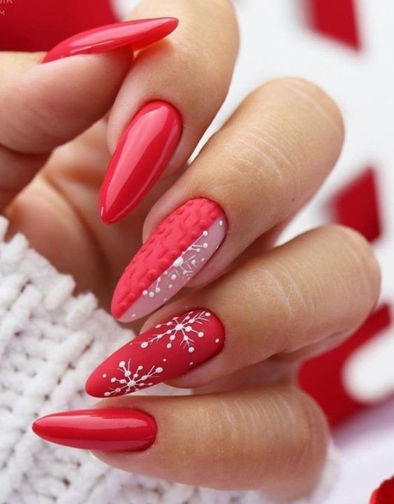 44 top idées d'ongles rouges canons à porter 29