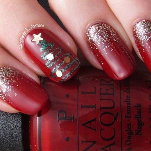44 top idées de Nail art de Noël 3