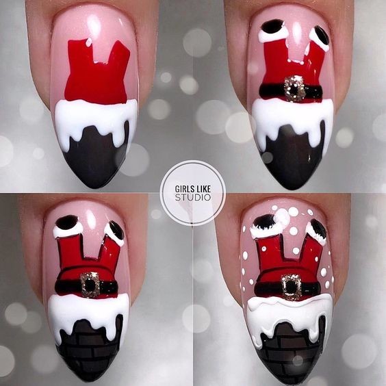 44 top idées de Nail art de Noël 10