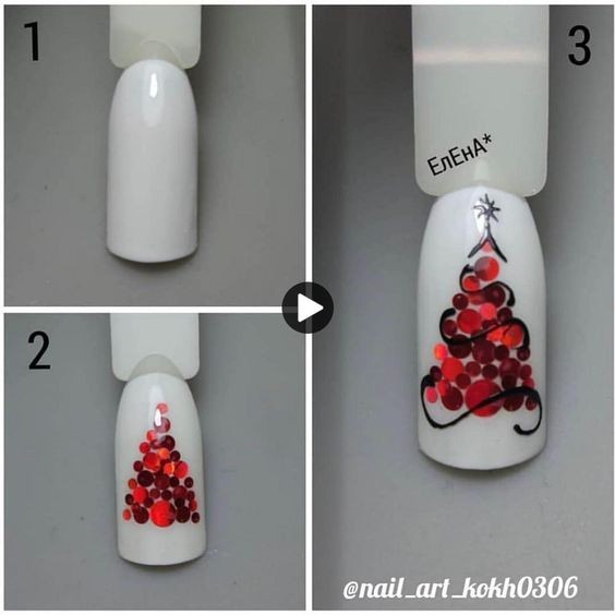 44 top idées de Nail art de Noël 11