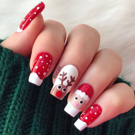 44 top idées de Nail art de Noël 16