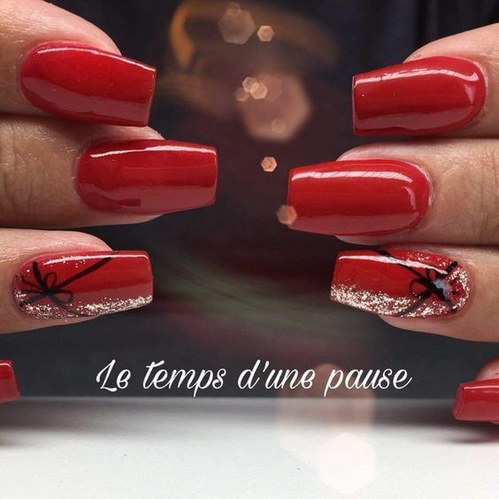 44 top idées de Nail art de Noël 20