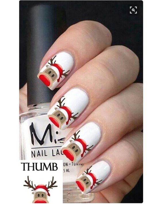 44 top idées de Nail art de Noël 31