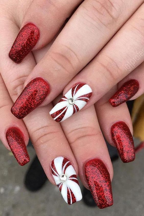 44 top idées de Nail art de Noël 35
