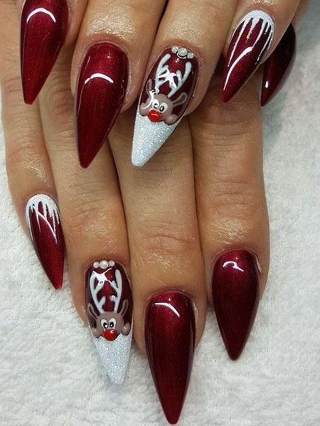 44 top idées de Nail art de Noël 37
