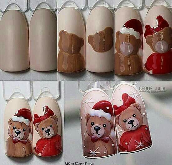 44 top idées de Nail art de Noël 41