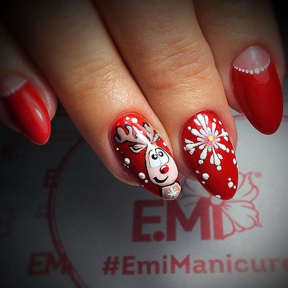 44 top idées de Nail art de Noël 44