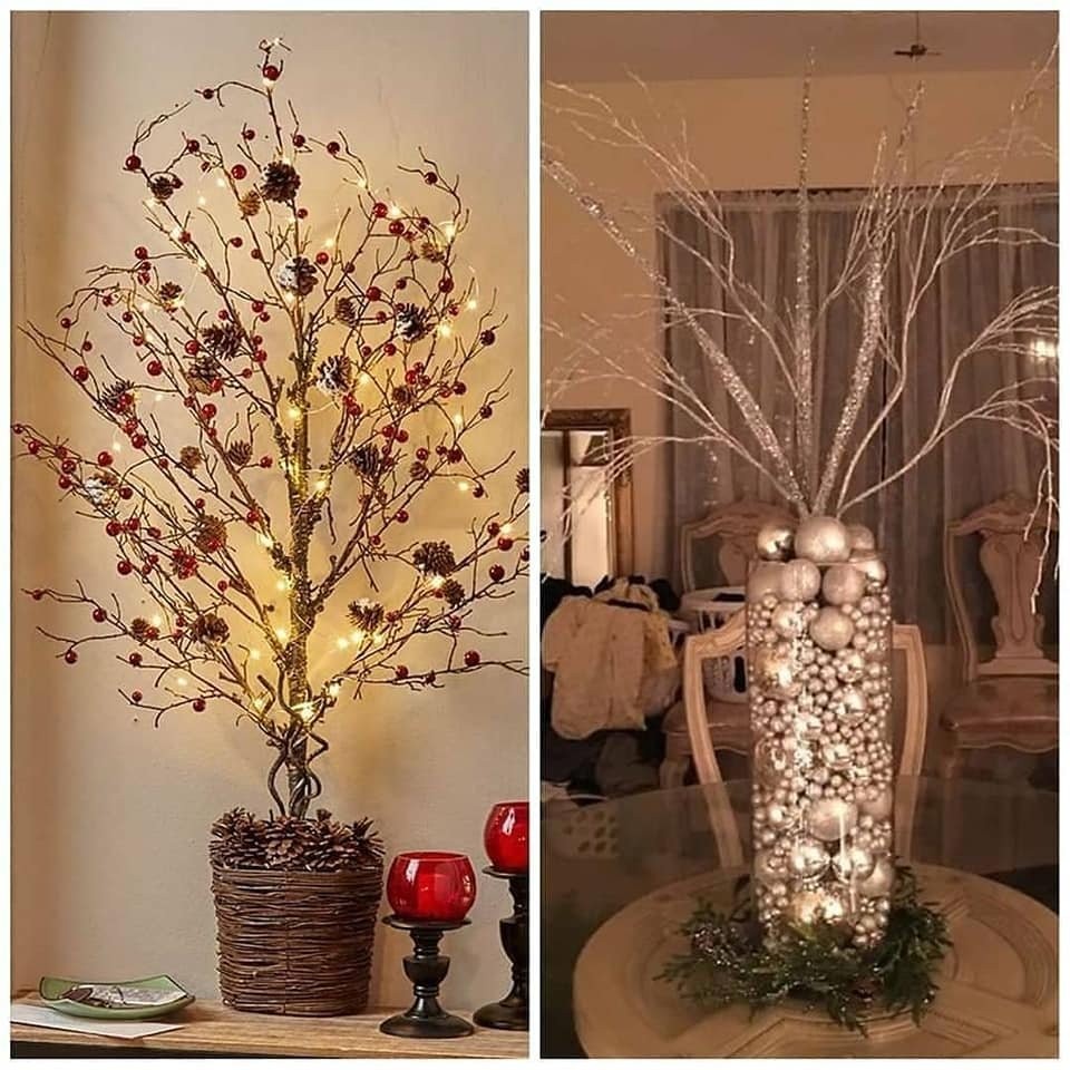 9 idées pour décorer avec des branches sèches pour Noël 2