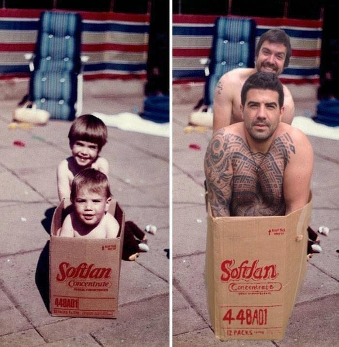 12 idées hilarantes de photos d'enfance à recréer entre frères et sœurs 11 12 idées hilarantes de photos d'enfance à recréer entre frères et sœurs 11