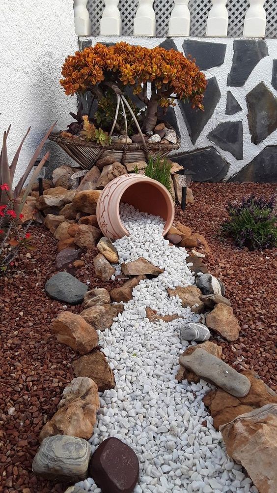 14 idées de décors de jardin en pierres et graviers 14
