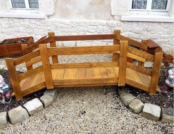 24 Ponts de jardin en bois à faire soi-même ! 20