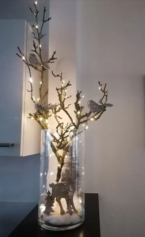 19 Décorations de Noël à faire soi-même avec un vase en verre 9 19 Décorations de Noël à faire soi-même avec un vase en verre 9