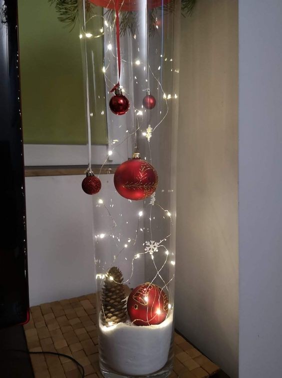 19 Décorations de Noël à faire soi-même avec un vase en verre 13 19 Décorations de Noël à faire soi-même avec un vase en verre 13