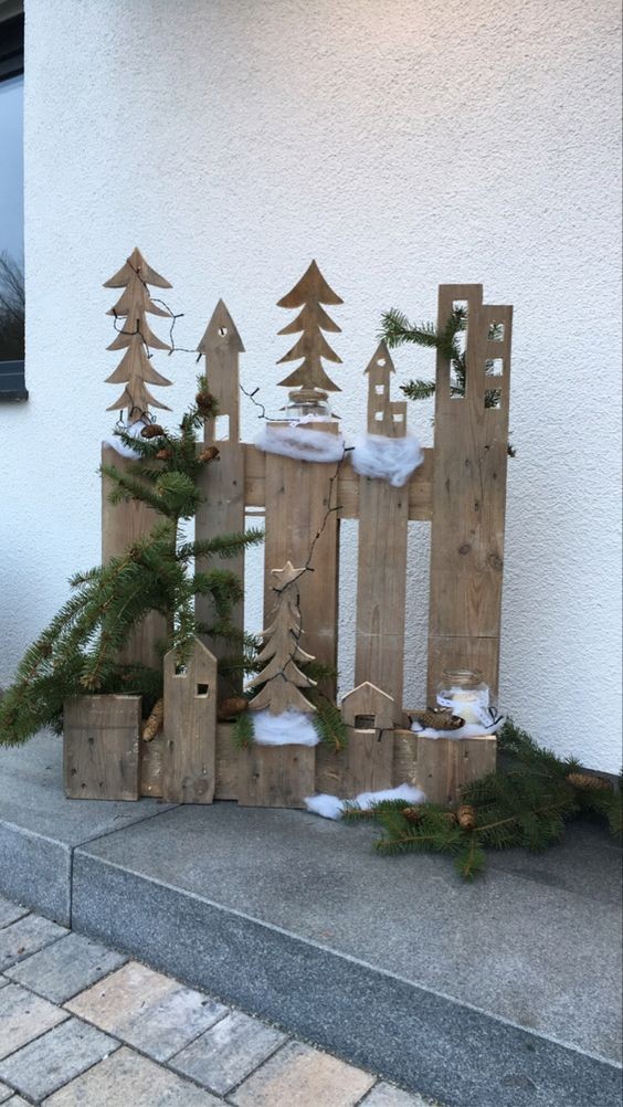 60 Déco de Noël en bois à fabriquer à partir d'une palette 18