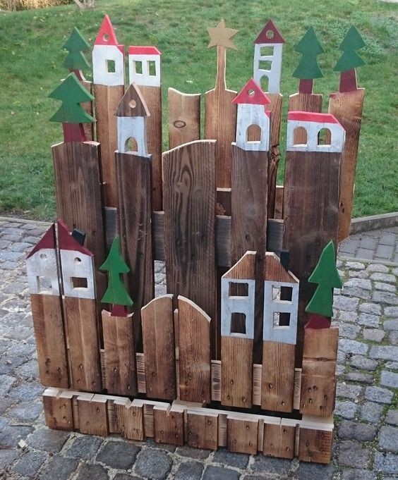 60 Déco de Noël en bois à fabriquer à partir d'une palette 28